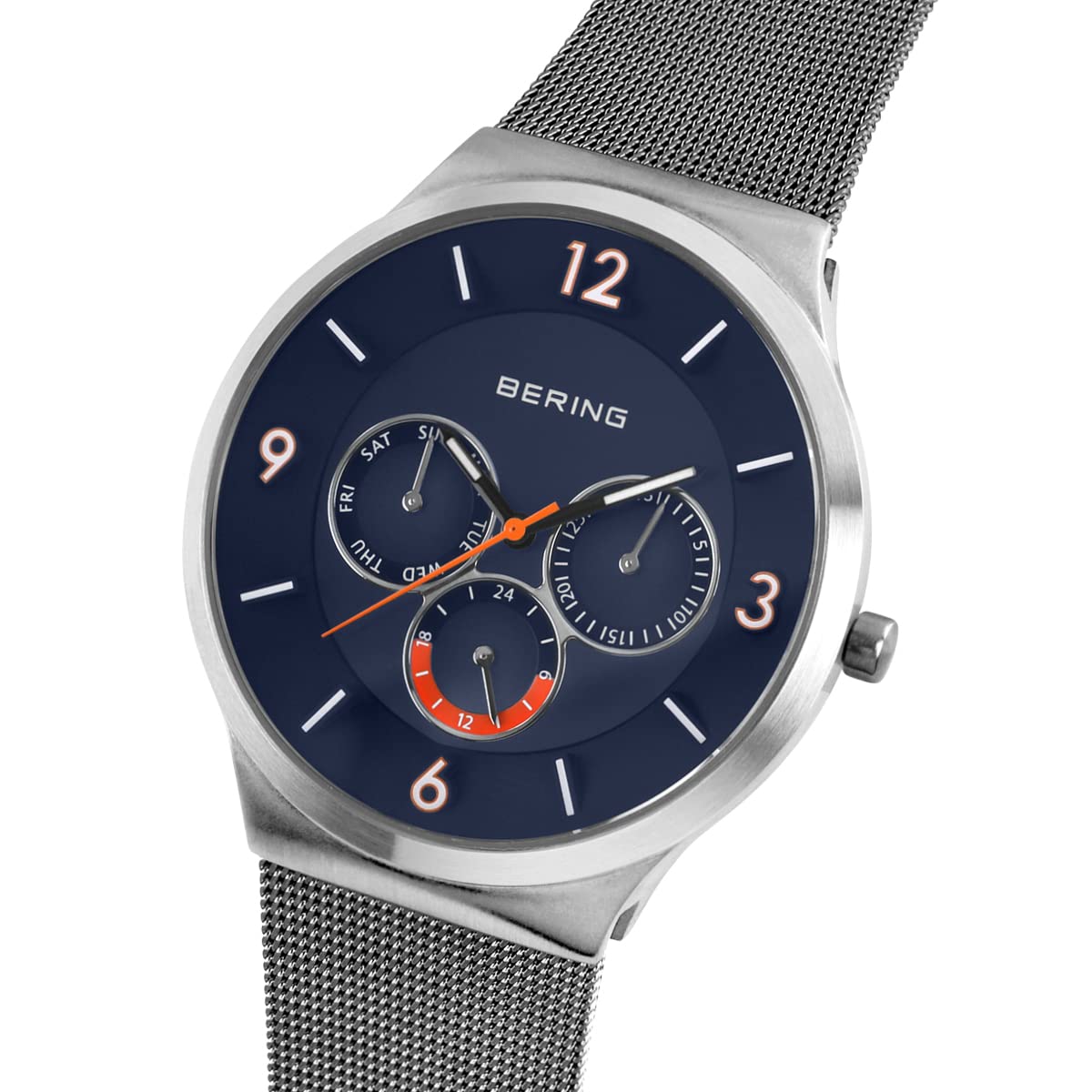 BERING Men's Classic Stainless Steel Quartz Watch with Sapphire Glass - Waterproof Dress Watch for Business, Casual & Formal Occasions - Model 33441-XXX