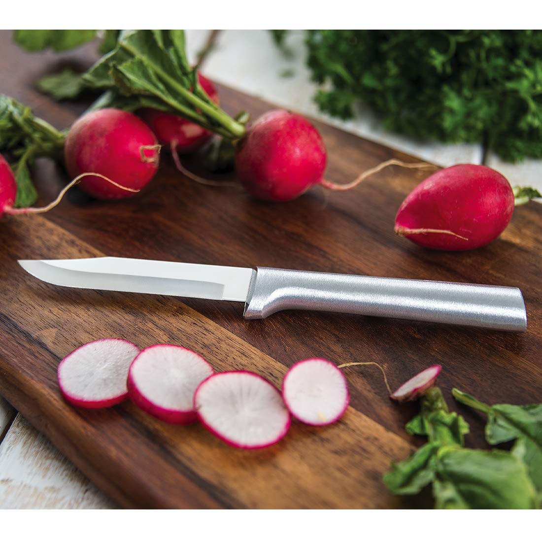 Rada Cutlery 7-Piece Starter Knife Set with Silver Handles - Perfect Kitchen Gift for Home Chefs, Cooking Enthusiasts & Wedding Registries