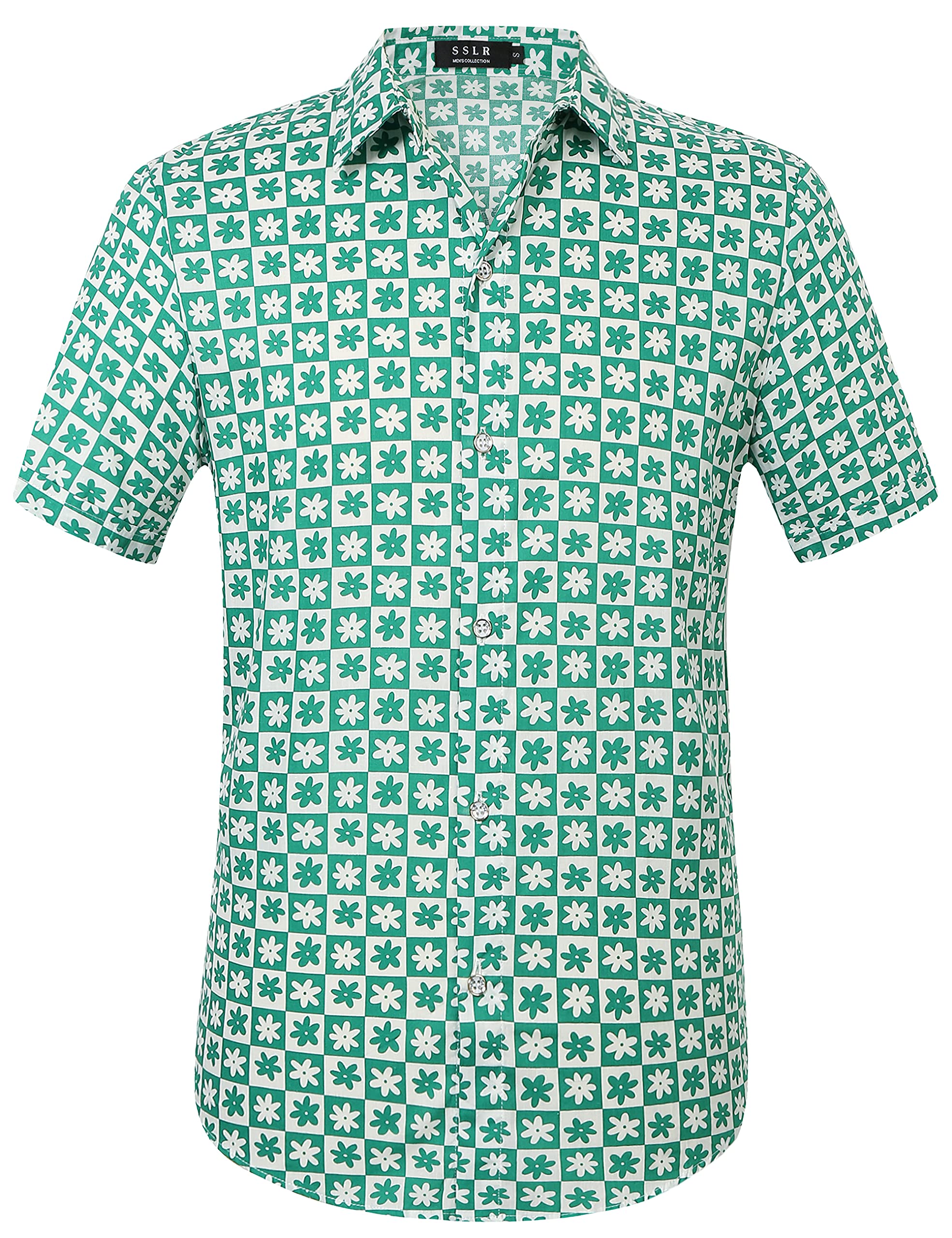 **Men's Hawaiian Shirt - Tropical Floral Short Sleeve Casual Button Down Beach Shirt for Summer Vacation, Luau Party & Outdoor Activities**