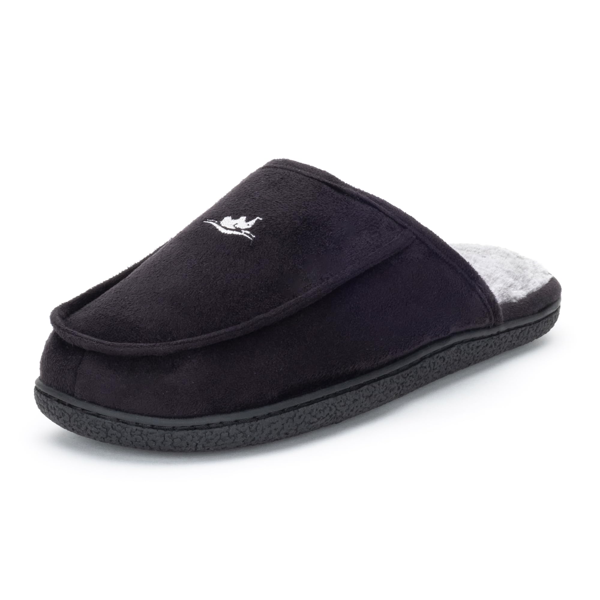 **Men's Memory Foam Slippers - Plush Suede-Lined Orthopedic House Shoes for Indoor & Outdoor Use - Comfortable Clog Slip-Ons for Relaxation at Home, Office, or Travel**