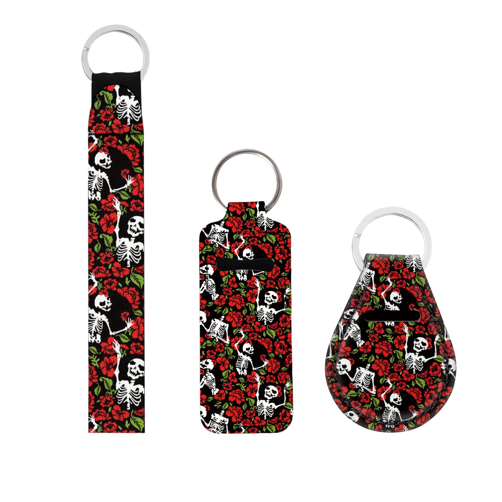 Stylish Neoprene Lipstick Keychain Holder - Compact Chapstick Keyring with Lanyard for Keys & Essentials | Perfect for Gym, Travel, and Everyday Use