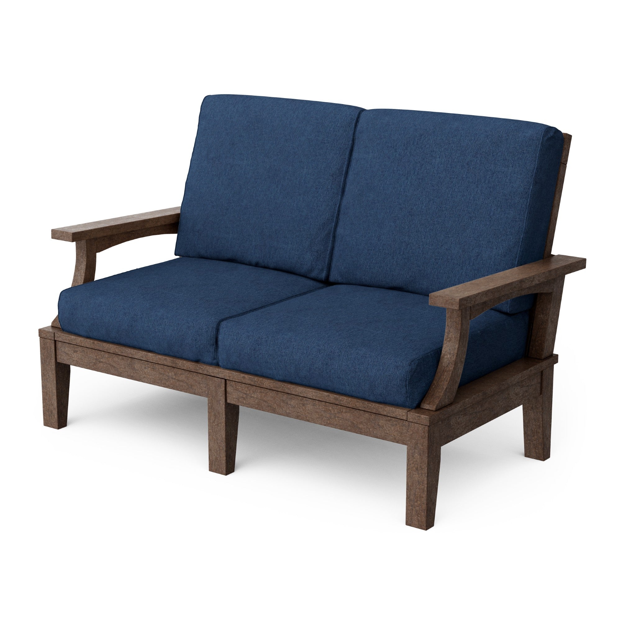 Heritage Deep Seating Love Seat Cushioned Sofa - Outdoor Patio Furniture for Garden, Poolside & Backyard Relaxation