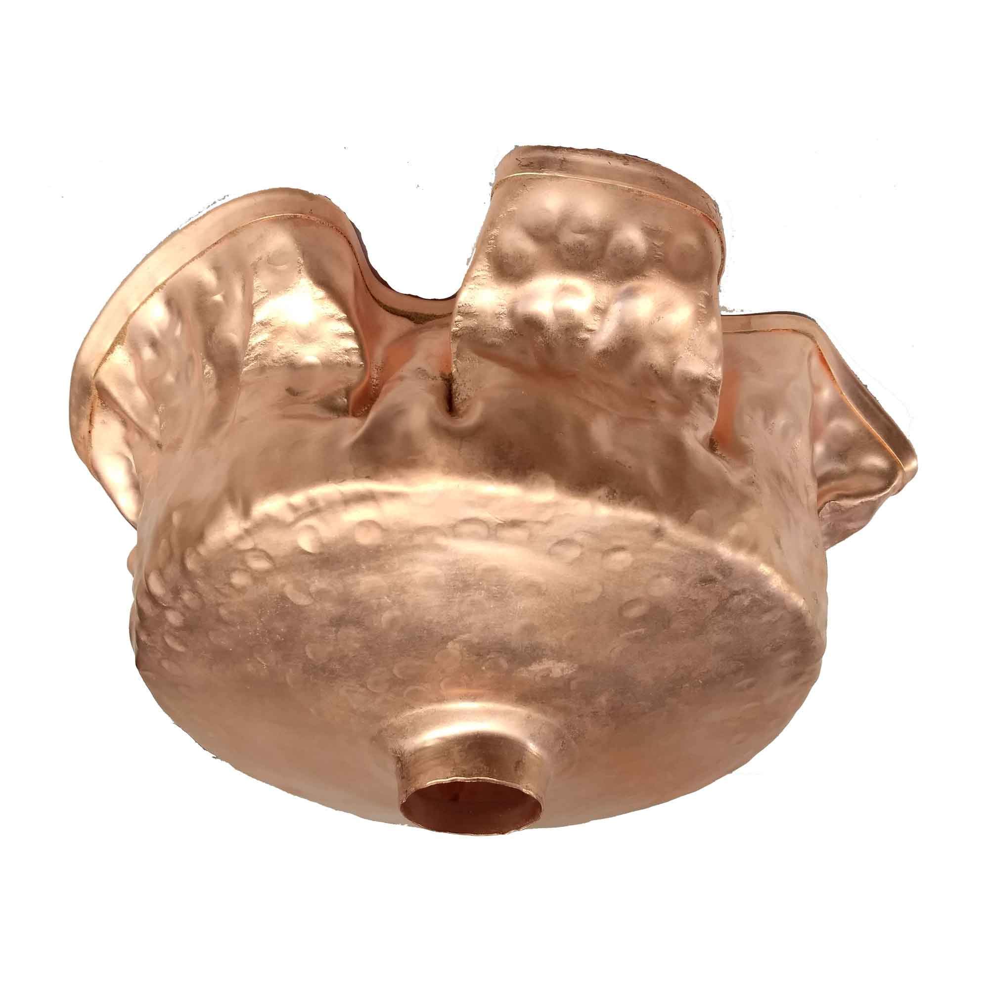 Luxury Polished Copper Vessel Sink - Handcrafted Sea Shell Design Bathroom & Kitchen Sink for Vanity, Bar Prep, and Artistic Home Decor | Perfect for Modern Farmhouse, Coastal, and Boho Style Bathrooms