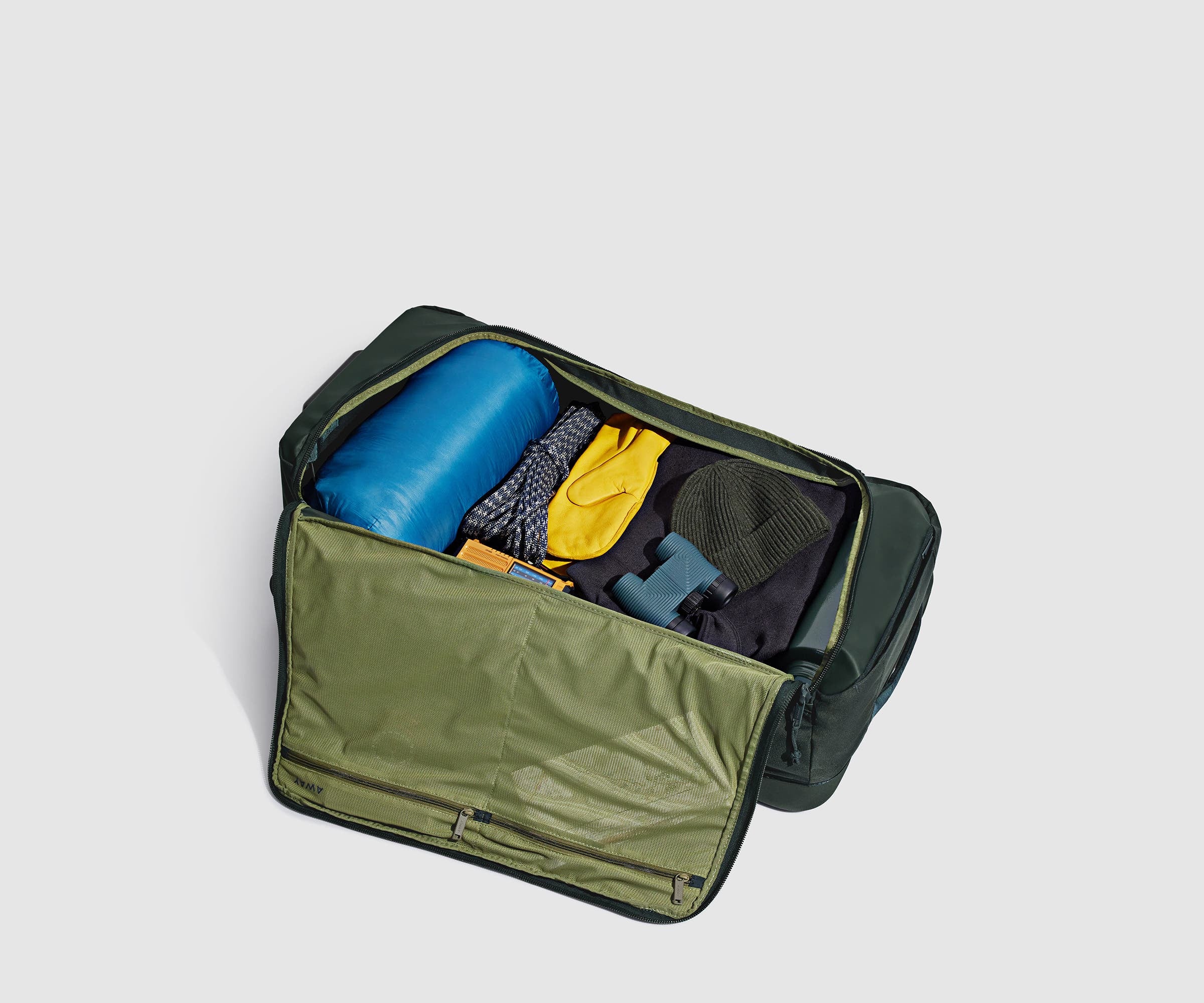 Active Rolling Duffle 85L in Forest Green - Large Travel Duffel Bag with Wheels for Gym, Sports, Camping & Outdoor Adventures