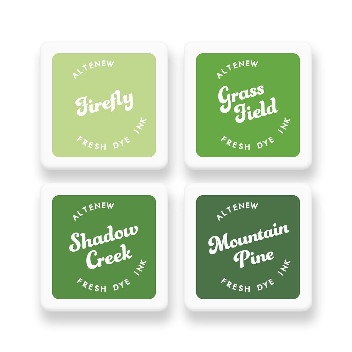 Green Valley Fresh Dye Ink Mini Cube Set - 12 Vibrant Colors for Card Making, Scrapbooking & DIY Crafts - Perfect for Artists, Calligraphy & Mixed Media Projects
