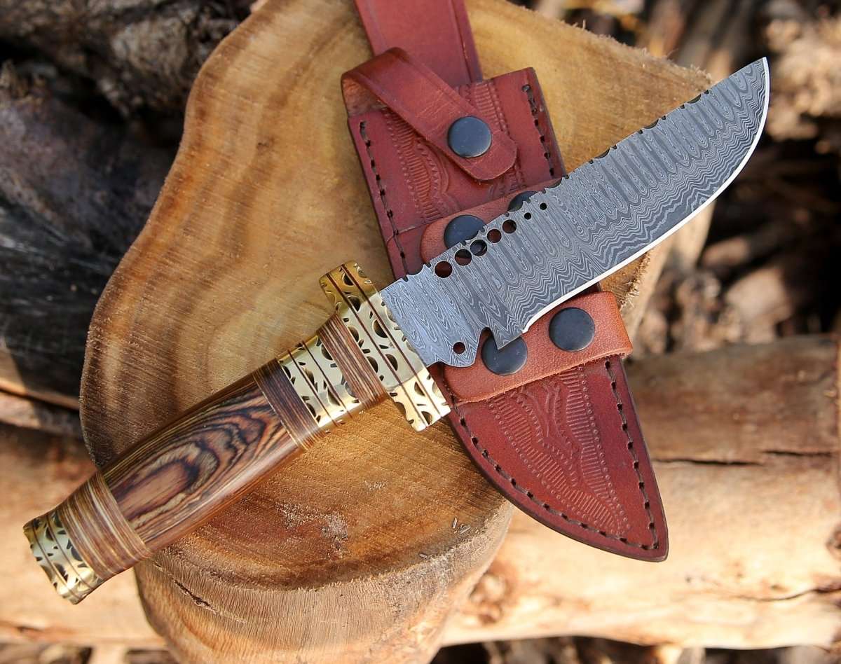 Premium Matrix Bowie Knife with Pakkawood Handle - Tactical Survival Knife for Hunting, Camping & Outdoor Adventures