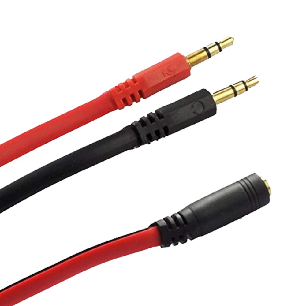 Seadream 2-Pack 3.5mm Female to Dual 3.5mm Male Headset Splitter Cable - 3 Feet (1M) Y Adapter for Mic & Stereo Audio - Perfect for Gaming Headsets, PC, Laptop, and Mobile Devices (2 Pack)