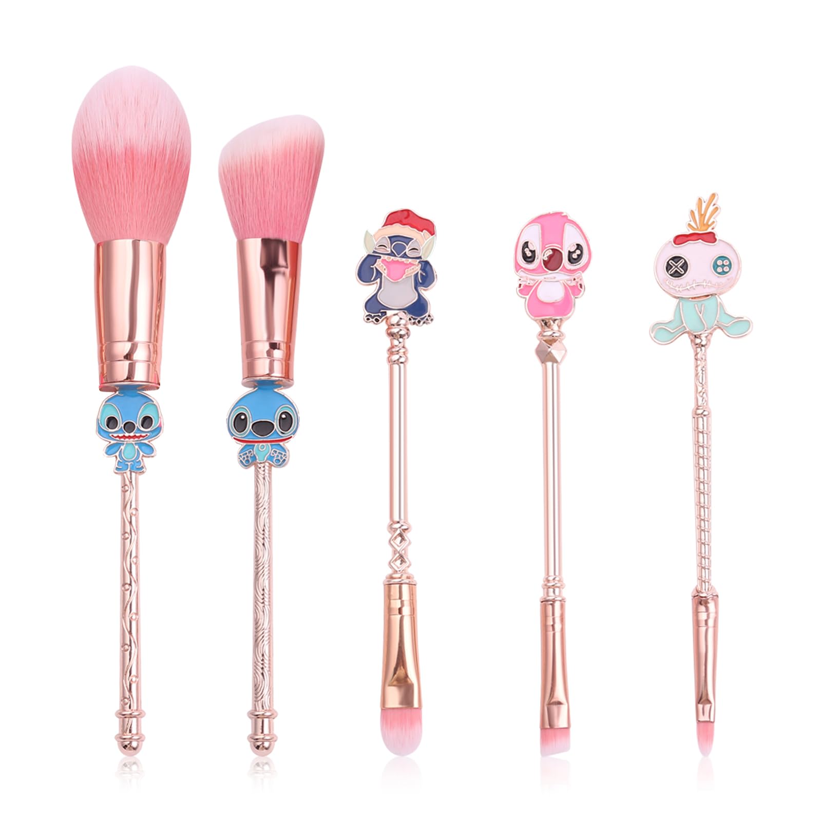 WeChip 5PCS Fairy Makeup Brush Set - Soft Bristle Cosmetic Brushes for Eyeshadow, Blush & Contouring | Perfect for Professional Makeup Artists & Beginners | Ideal for Daily Use, Special Occasions & Travel