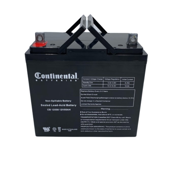 12V 55Ah Rechargeable Battery for Electric Scooters, Mobility Chairs & Universal Applications - Power Your Ride & Outdoor Adventures
