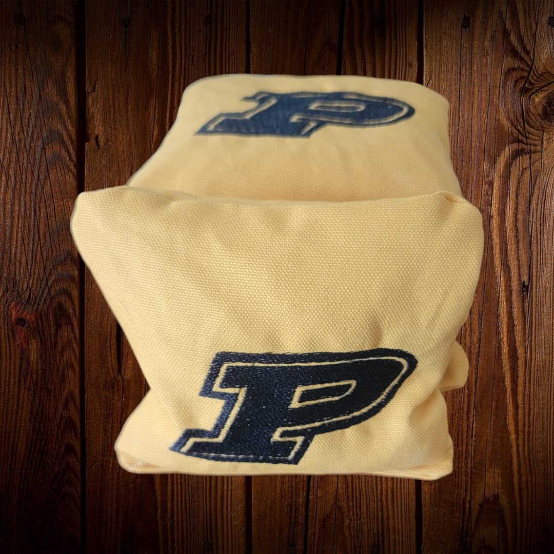 Premium All-Weather Purdue Cornhole Bags Set of 8 - Durable Outdoor Bean Bags for Backyard Games, Tailgating, and College Parties