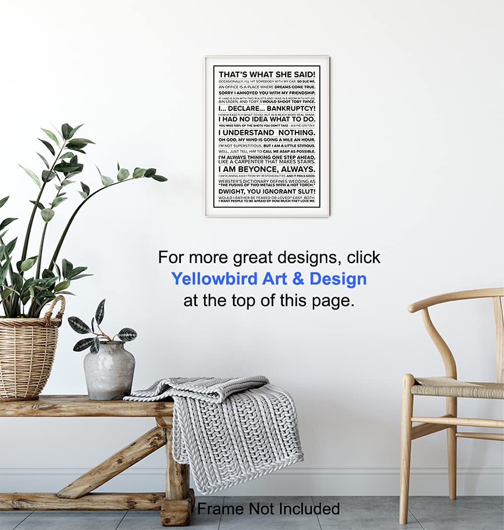 Large 11x14 The Office Poster - Michael Scott Wall Art Decor - Funny Office Quotes Merchandise - Perfect Gift for Boss, Men & Women - Humorous Home & Office Decor for Fans of The Office TV Show