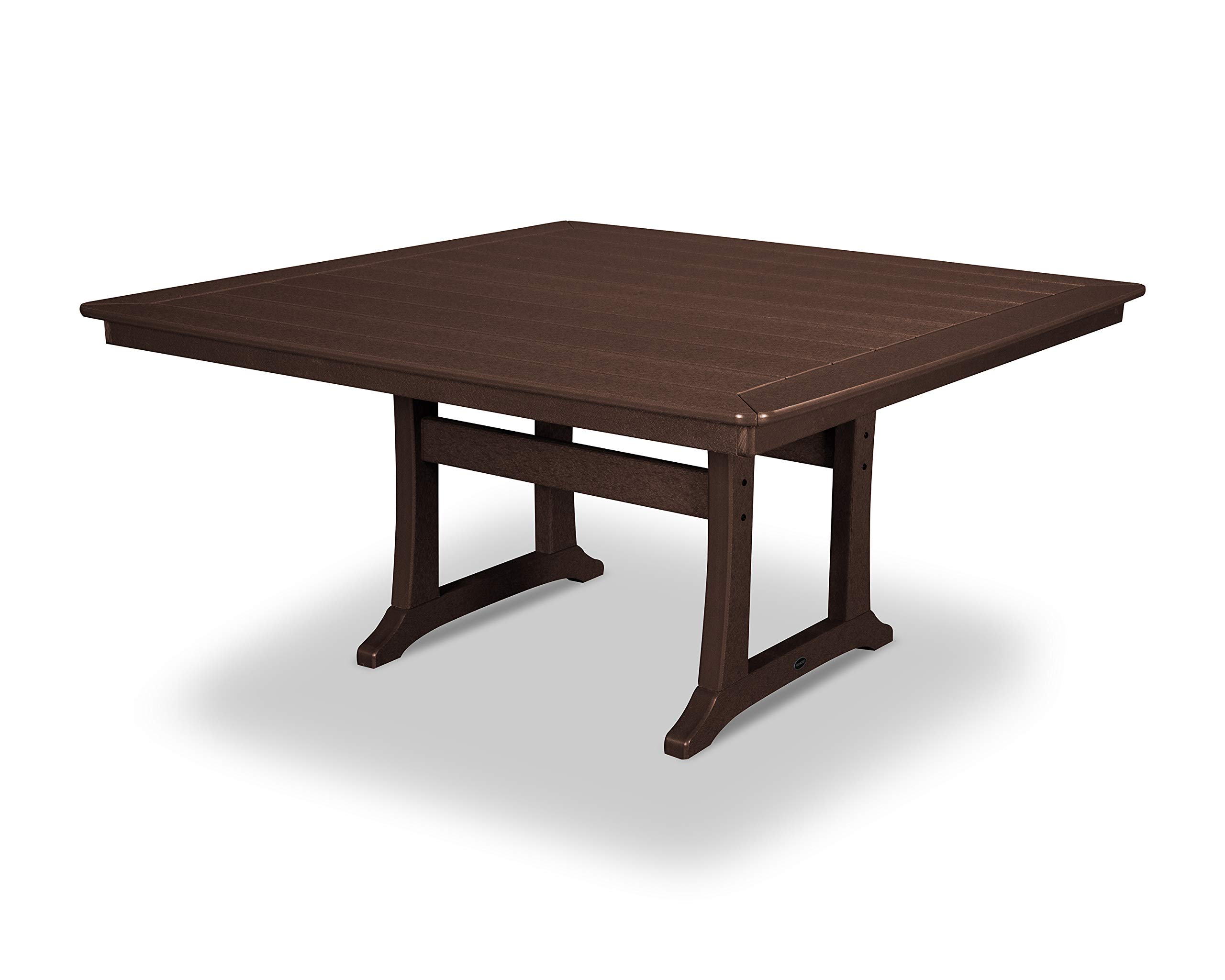 POLYWOOD® Mahogany Outdoor Dining Table - Weather-Resistant, Durable & Stylish for Patio, Garden, Poolside & Backyard Entertaining