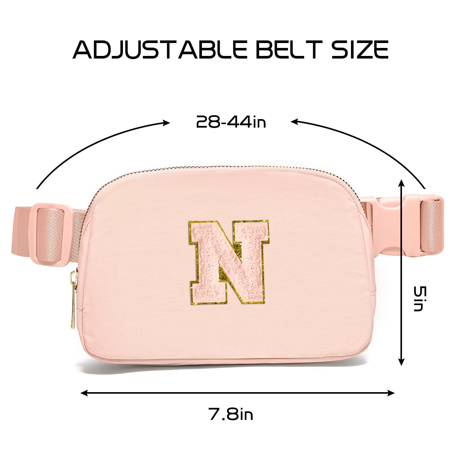 Personalized Initial Letter Fanny Pack for Girls - Cute Crossbody Belt Bag for 8-12 Year Olds | Trendy Birthday Gifts for Teen Girls & Women (Coral Pink) | Perfect for School, Travel, and Everyday Use