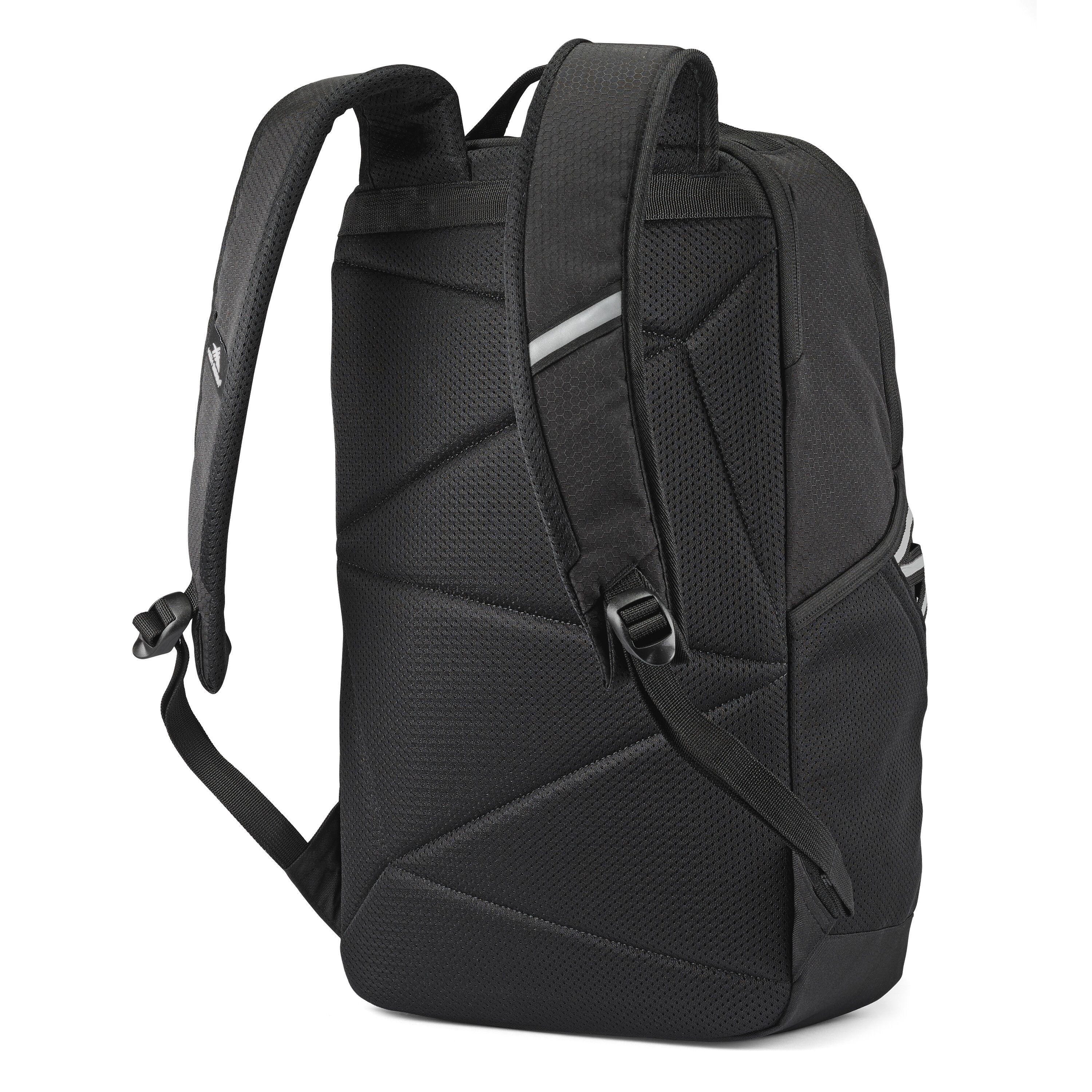 High Sierra Swoop SG Backpack - Durable Water-Resistant Laptop Backpack for Men & Women - Perfect for School, Work, Travel & Outdoor Adventures (Black)