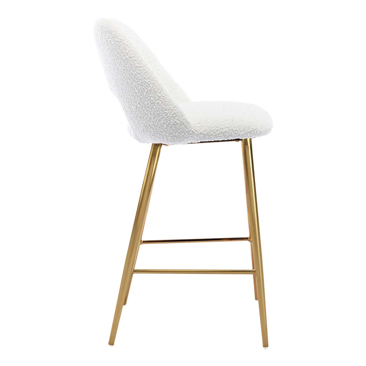 Belmont Boucle Bar Stool - Modern Upholstered Counter Height Stool with Swivel Base for Kitchen Island, Breakfast Nook & Home Bar - Comfortable & Stylish Seating for Dining & Entertaining