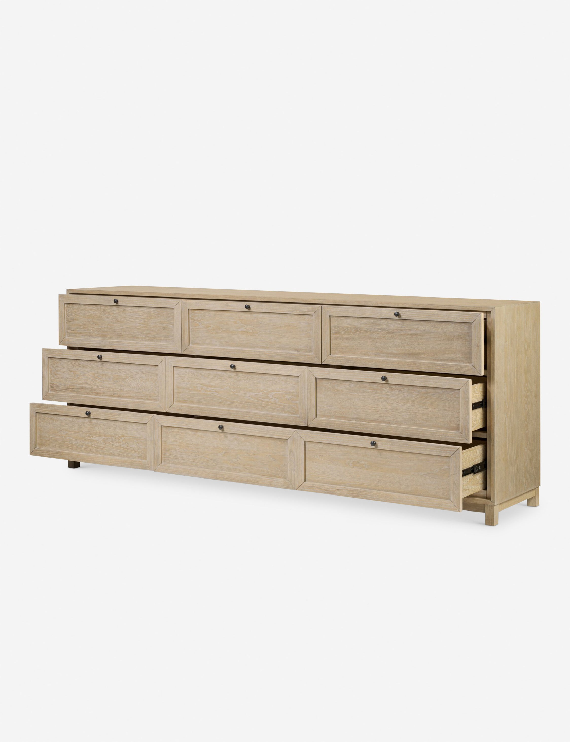Carly 9 Drawer Dresser - White Wooden Chest of Drawers for Bedroom Storage, Organizer for Clothes, Accessories & Home Decor - Perfect for Master Bedroom, Guest Room & Nursery Organization