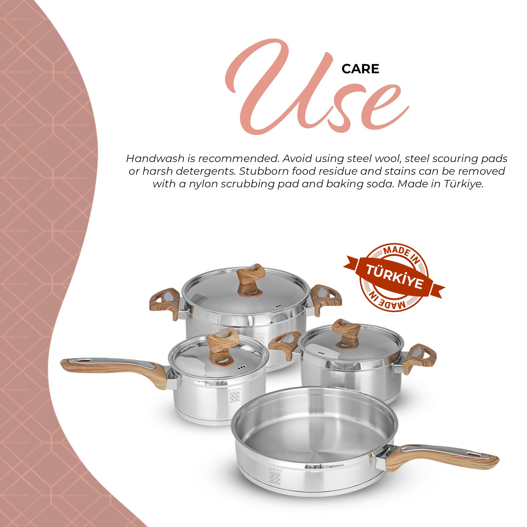 Premium 7-Piece Stainless Steel Cookware Set - Non-Toxic, Non-Stick, Induction Compatible Pots & Pans with Lids - PFAS & PFOA Free - Perfect for Home Cooking, Professional Kitchens & Healthy Meal Prep