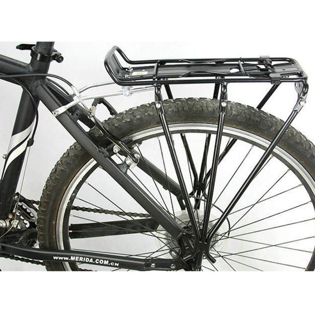 Adjustable Rear Bike Luggage Rack Carrier - Universal Fit for Fixie, Mountain & Road Bikes - Heavy Duty Cargo Rack for Commuting, Touring & Outdoor Adventures