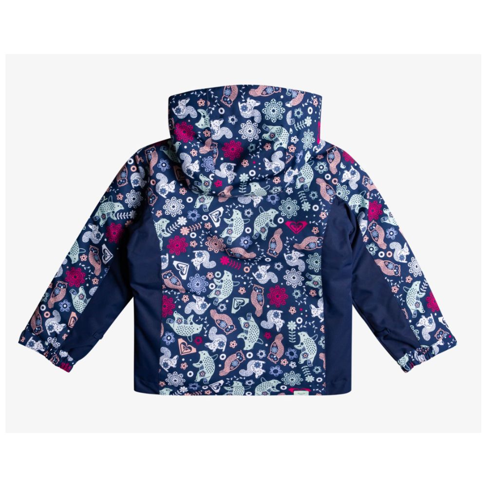 Roxy Snowy Tale Girls Ski Jacket & Ski Pants Set - Waterproof Winter Snowsuit for Kids in Medieval Blue Neo/Aqua - Perfect for Skiing, Snowboarding & Outdoor Winter Activities