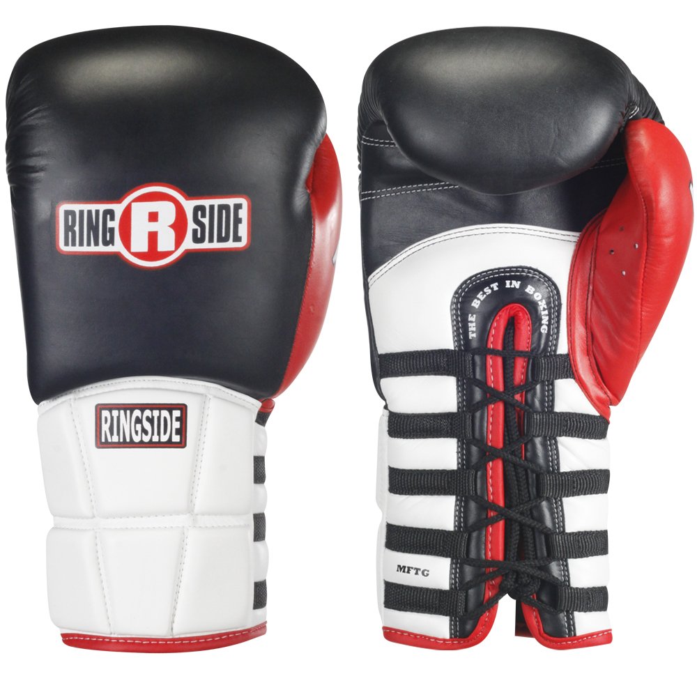 Ringside Lace IMF Tech Boxing Gloves - Professional Training & Sparring Gear for MMA, Kickboxing & Fitness Workouts