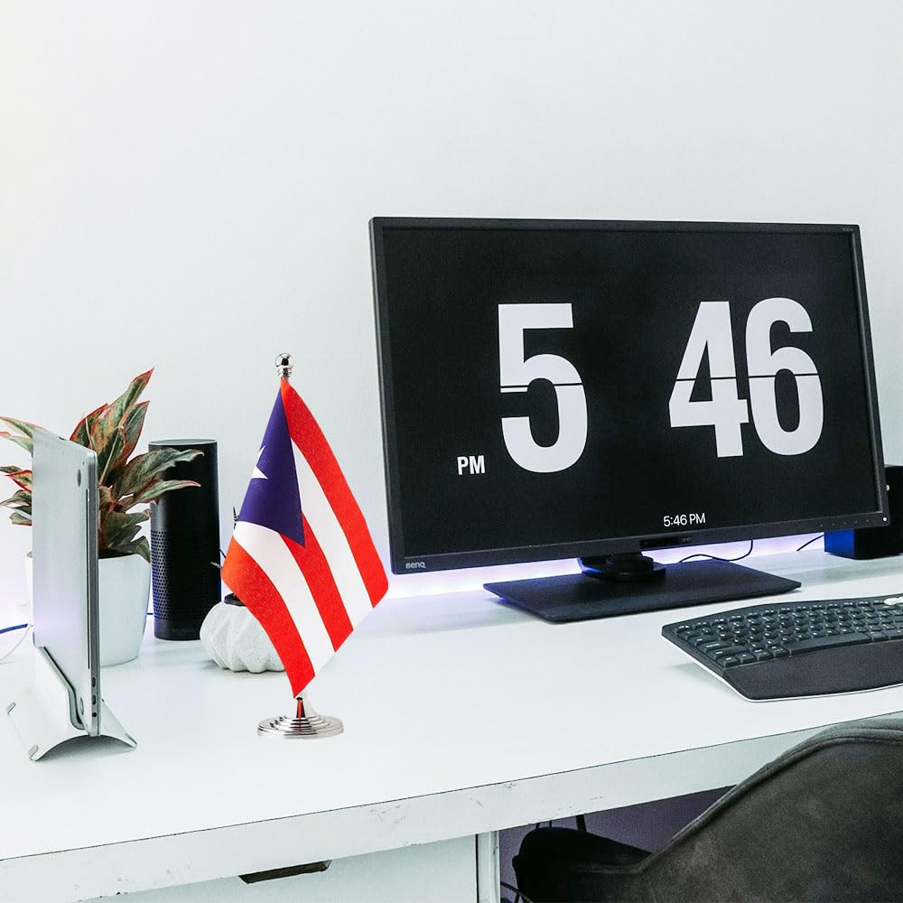 Puerto Rico Flag - Small Mini Desk & Table Flags for Home, Office & Party Decorations | Patriotic Puerto Rican Decor