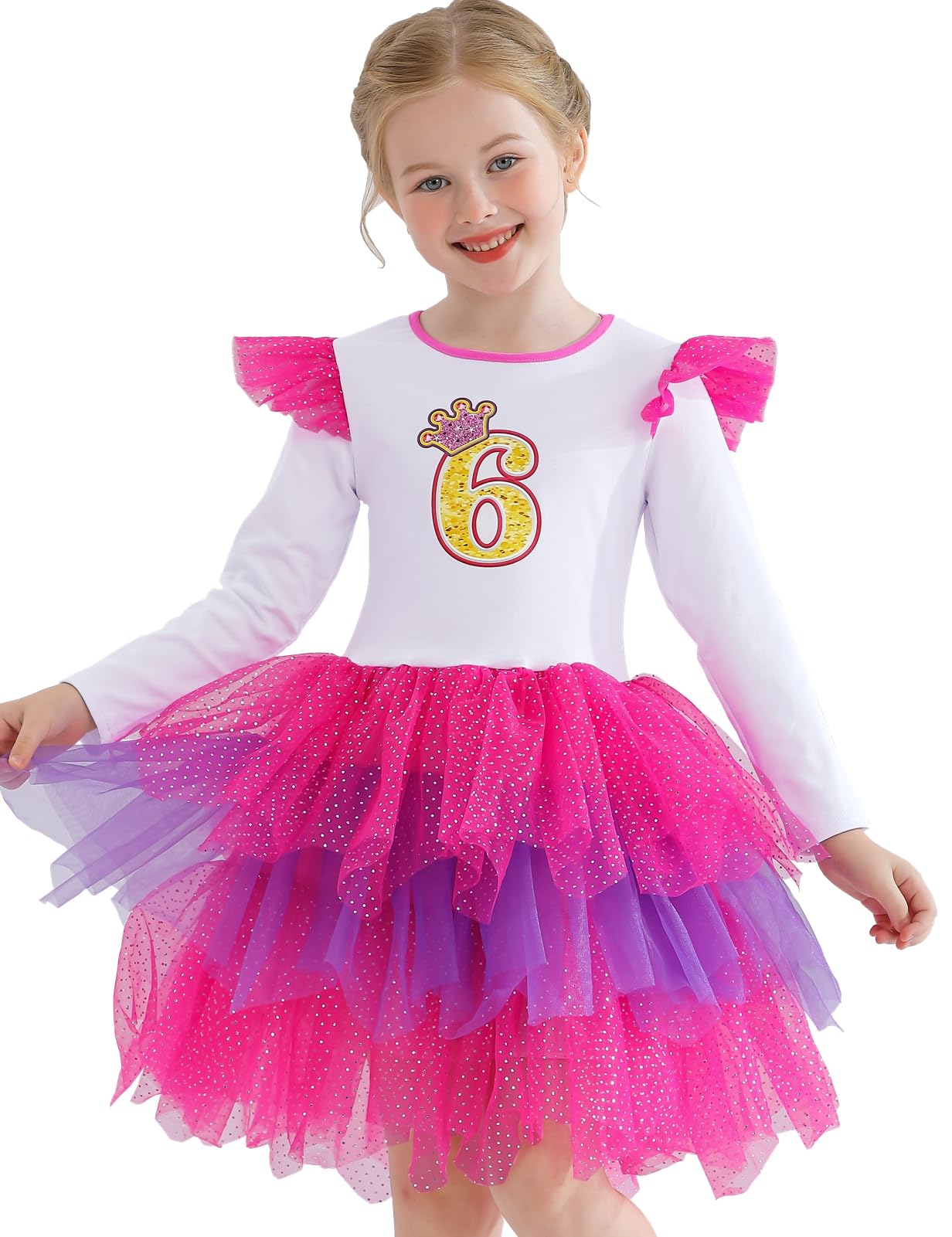 Unicorn Birthday Party Dress for Girls - Long Sleeve Princess Costume for Spring & Autumn | Perfect for Birthday Parties, Halloween, Dress-Up & Special Occasions