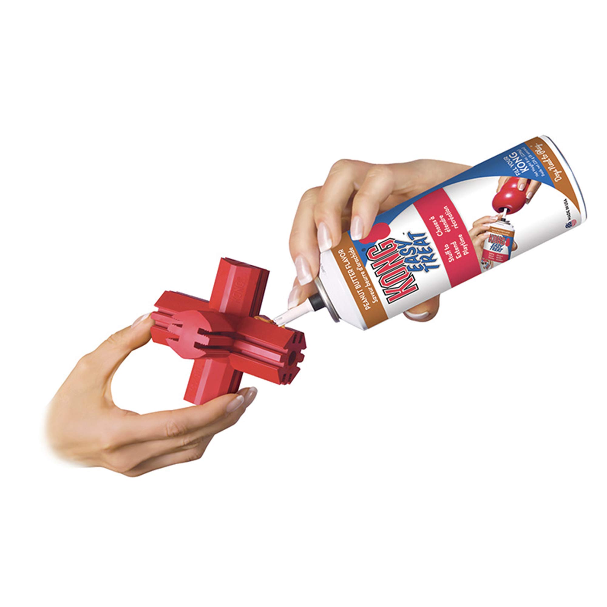 KONG Jump'N Jack Small Dog Toy with Easy Treat Peanut Butter - Interactive Treat Dispensing Chew Toy for Puppies & Small Breeds - Perfect for Boredom Relief & Mental Stimulation During Playtime, Training, or Alone Time