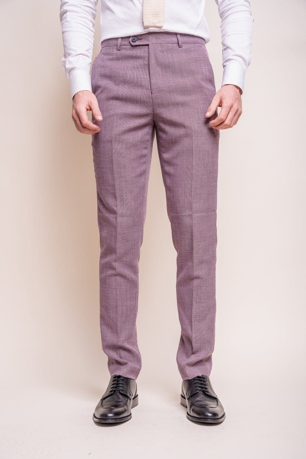 Cavani Classic Miami Lilac Slim Fit Trousers for Men - Stylish Office & Casual Wear - Perfect for Business, Travel & Night Out