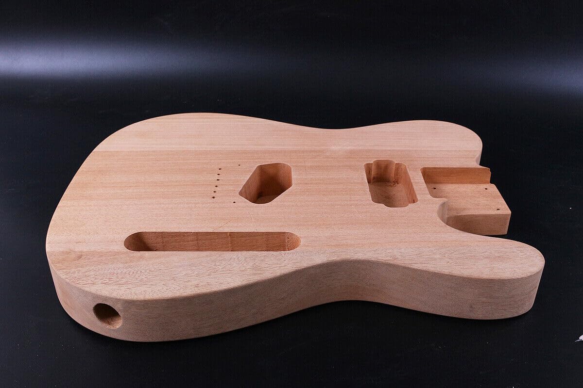 Premium Mahogany T-Style Electric Guitar Body Blank - Unfinished Solid Wood Replacement for DIY Guitar Projects | Perfect for Custom Builds, Upgrades & Luthier Work