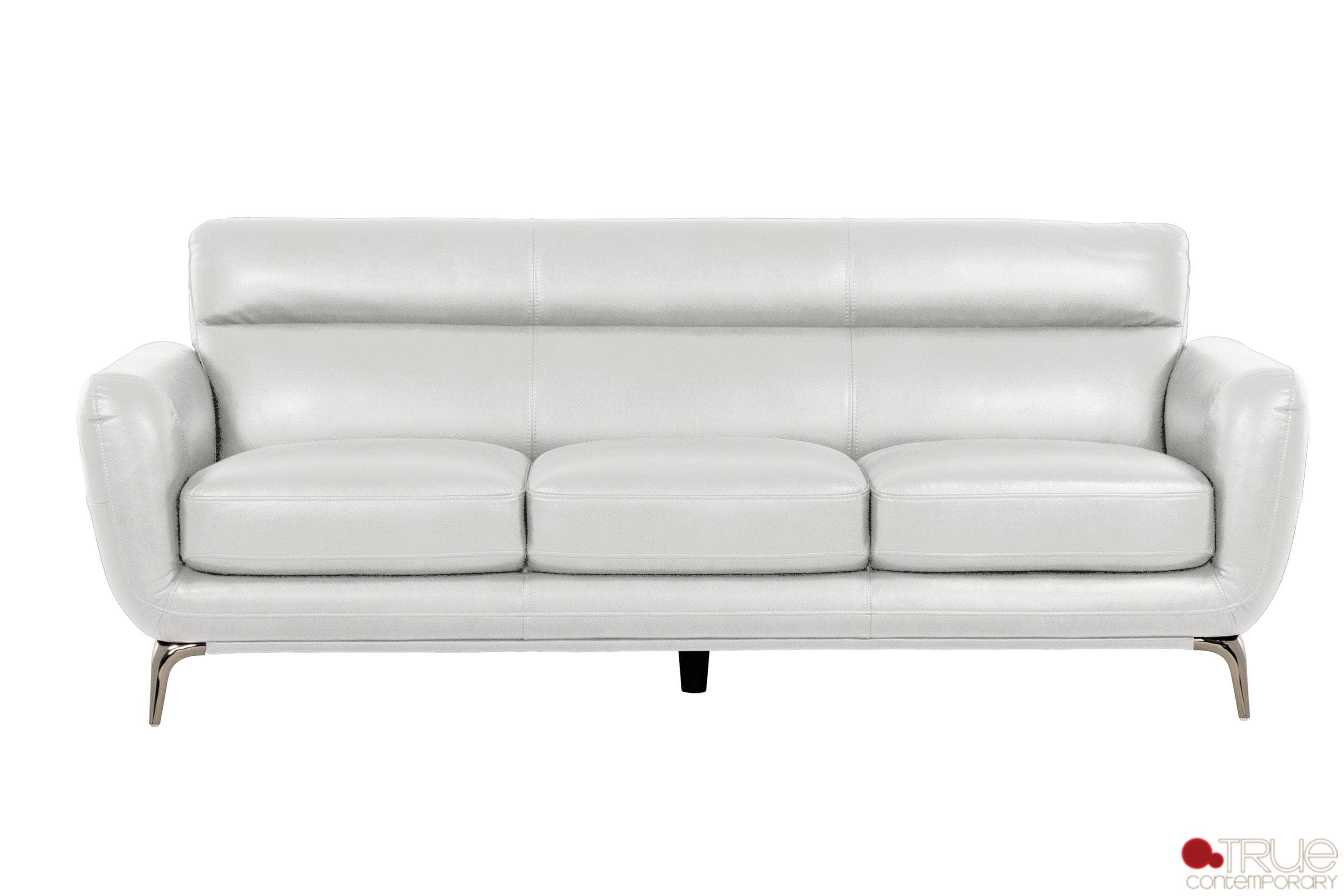 William 3-Piece Tufted Faux Leather Sofa Set with Loveseat - 2 Color Options | Modern Living Room Furniture for Small Spaces & Apartments