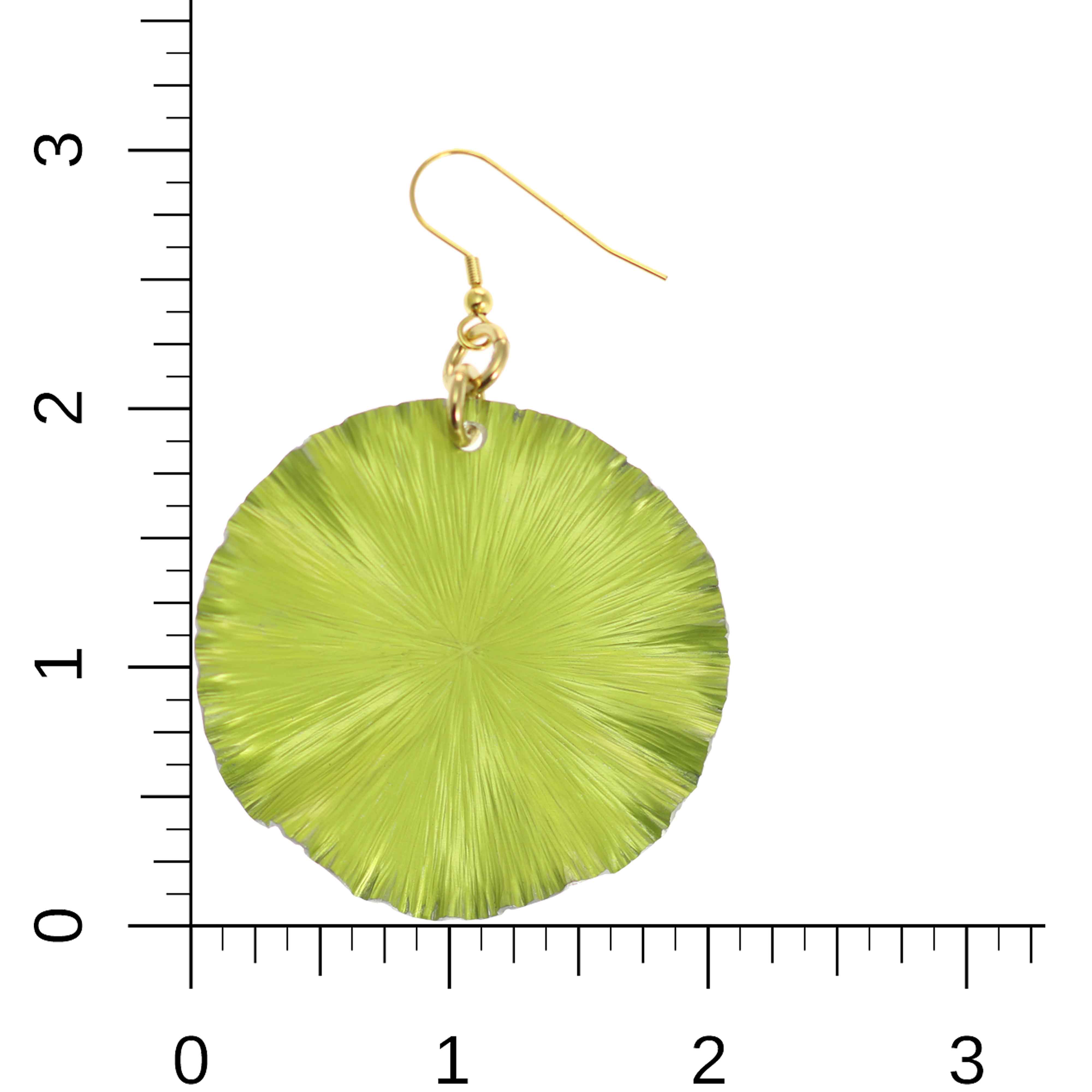 Anodized Aluminum Sour Candy Apple Lily Pad Earrings - Large Statement Hoop Earrings for Women, Perfect for Parties, Festivals & Boho Fashion