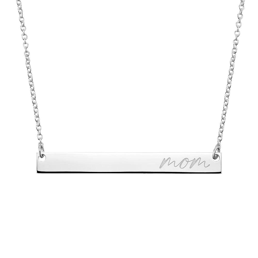 Personalized Bar Necklace with Custom Engraving - Elegant Nameplate Pendant for Women - Perfect Gift for Birthday, Anniversary & Valentine's Day