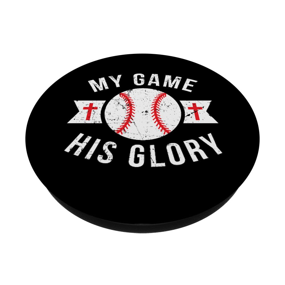 Christian Baseball Gifts for Men, Women & Kids - Cross Design PopSockets PopGrip for Players, Coaches & Teams - Perfect for Game Days, Bible Study & Youth Group Activities