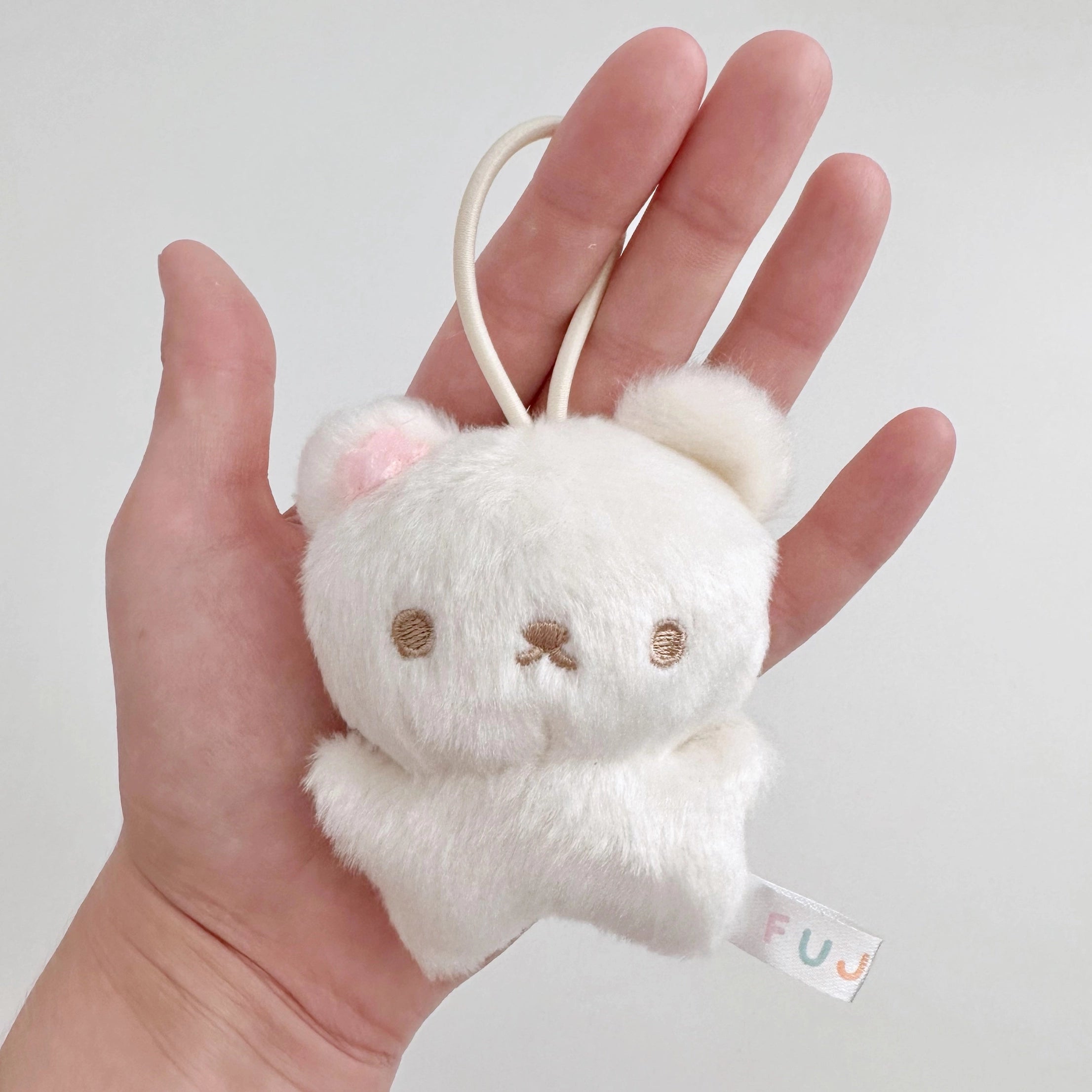 Mochi Bear Magnetic Plush Keychain - Adorable Strawberry, Matcha Green Tea & Vanilla Flavored Soft Stuffed Animal Keyring for Backpacks, Purses & Gifts