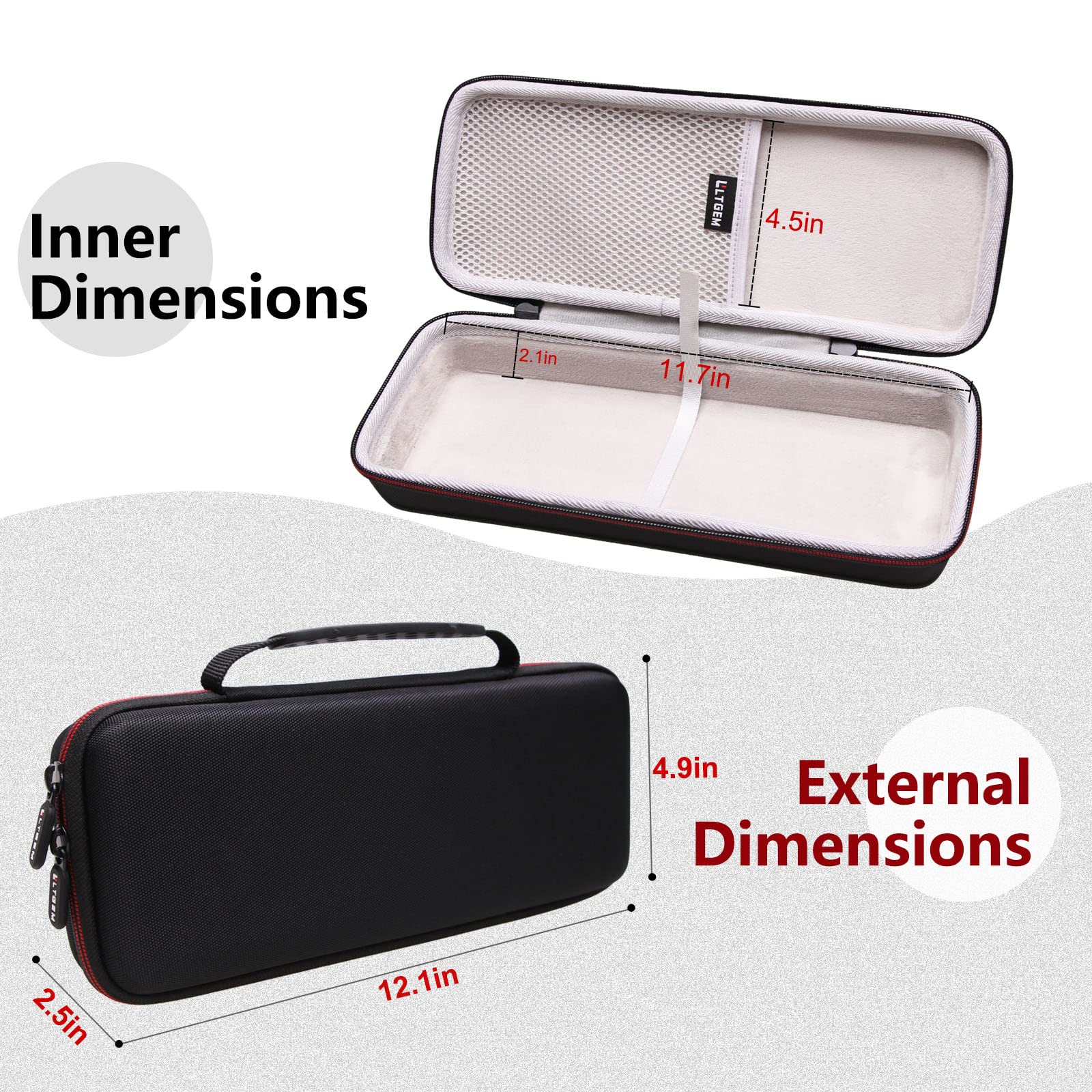 LTGEM EVA Hard Case for Canon imageFORMULA R10 Portable Document Scanner - Shockproof Protective Carrying Storage Bag for Office, Travel & Home Use