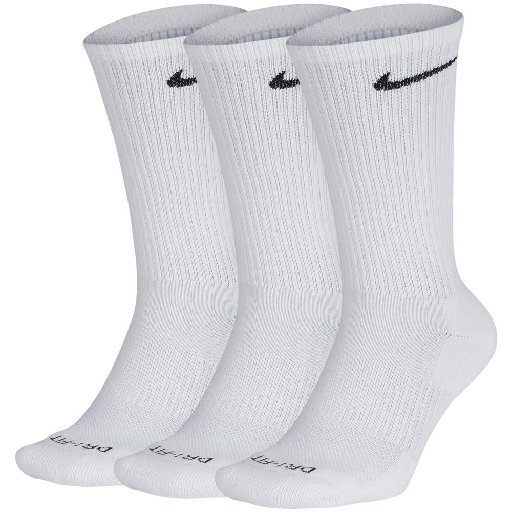 Nike Everyday Plus Cushion Crew Socks - White/Black - Comfortable Athletic Socks for Running, Gym & Everyday Wear