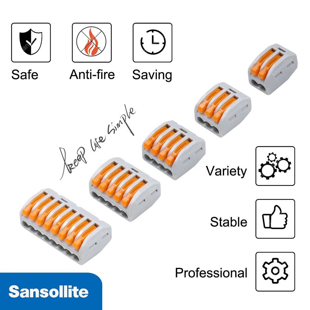 20-200Pcs Electrical Wire Connectors - PCT-218 Terminal Blocks for Home Wiring & DIY Projects