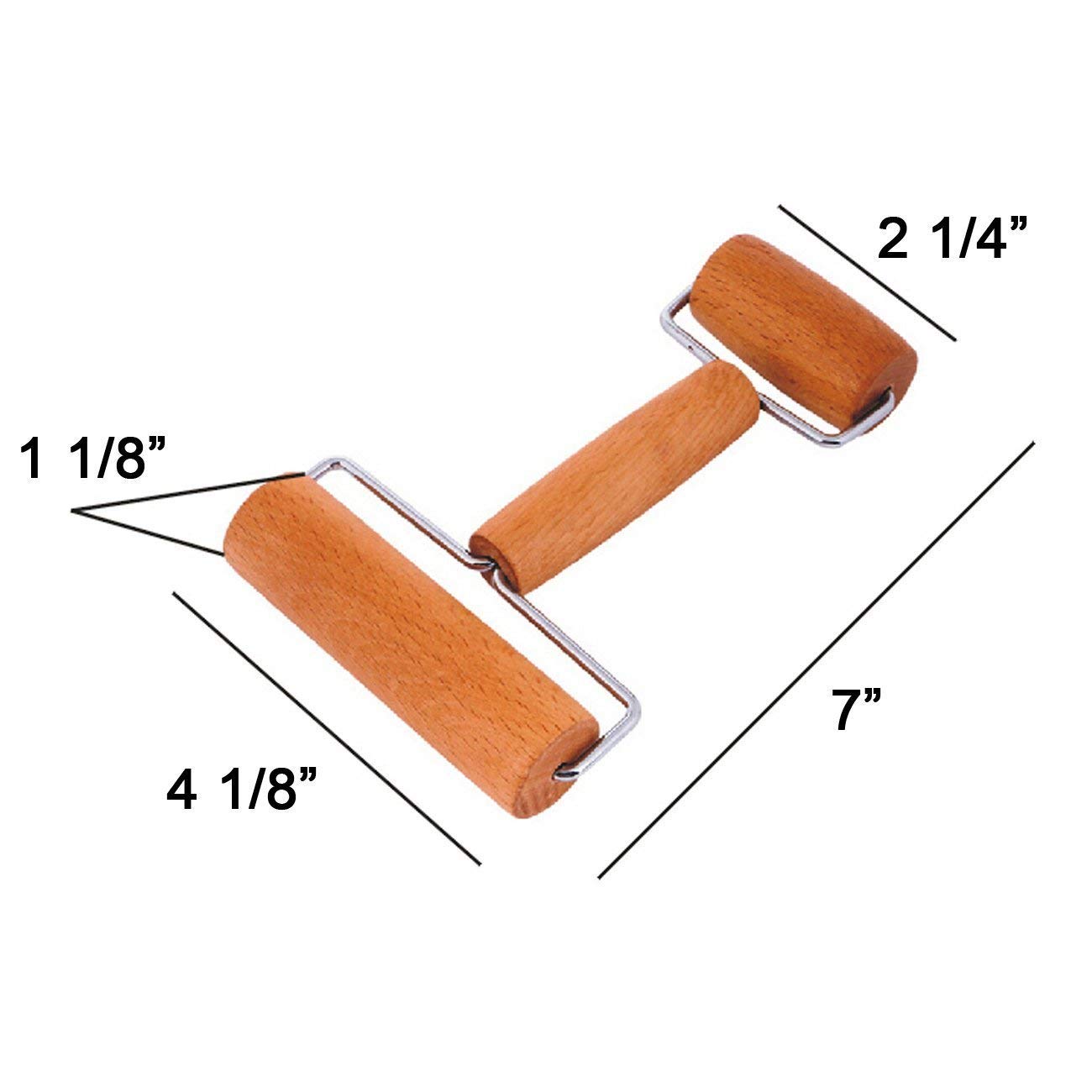 Non-Stick Wooden Rolling Pin for Baking Pastry, Pizza, Dough - H-Shape Design for Easy Handling | Perfect for Home Baking, Pie Crusts, and Cookie Making