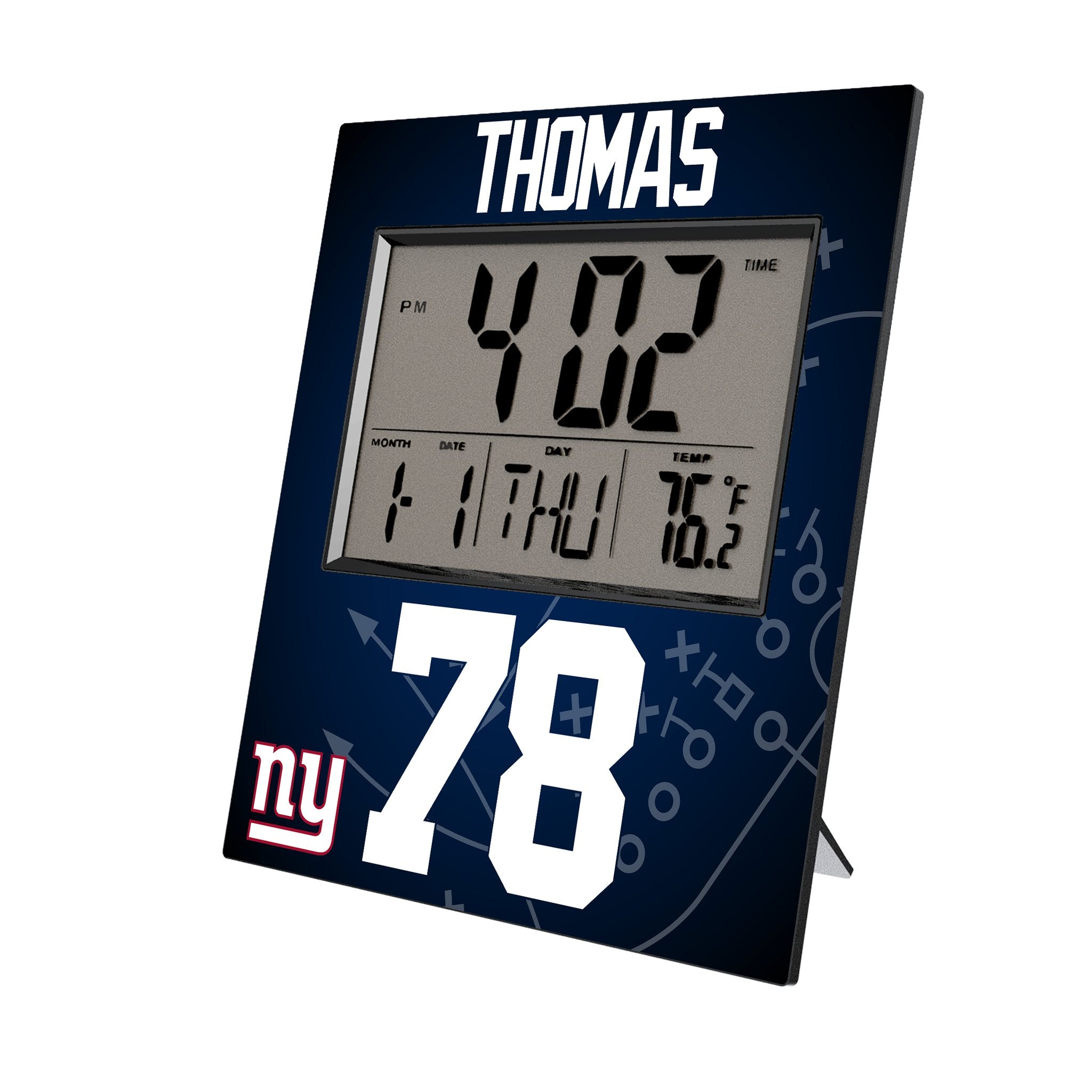 Andrew Thomas New York Giants 78 Game Tactical Wall Clock - Perfect for Football Fans, Man Cave & Sports Room Decor