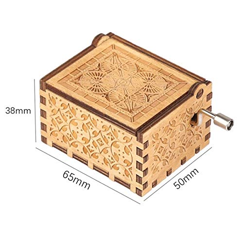 Hand Crank Wooden Music Box - Let It Go Musical Gift Box for Christmas, Birthday & Anniversaries - Unique Wooden Music Box for Home Decor & Special Occasions