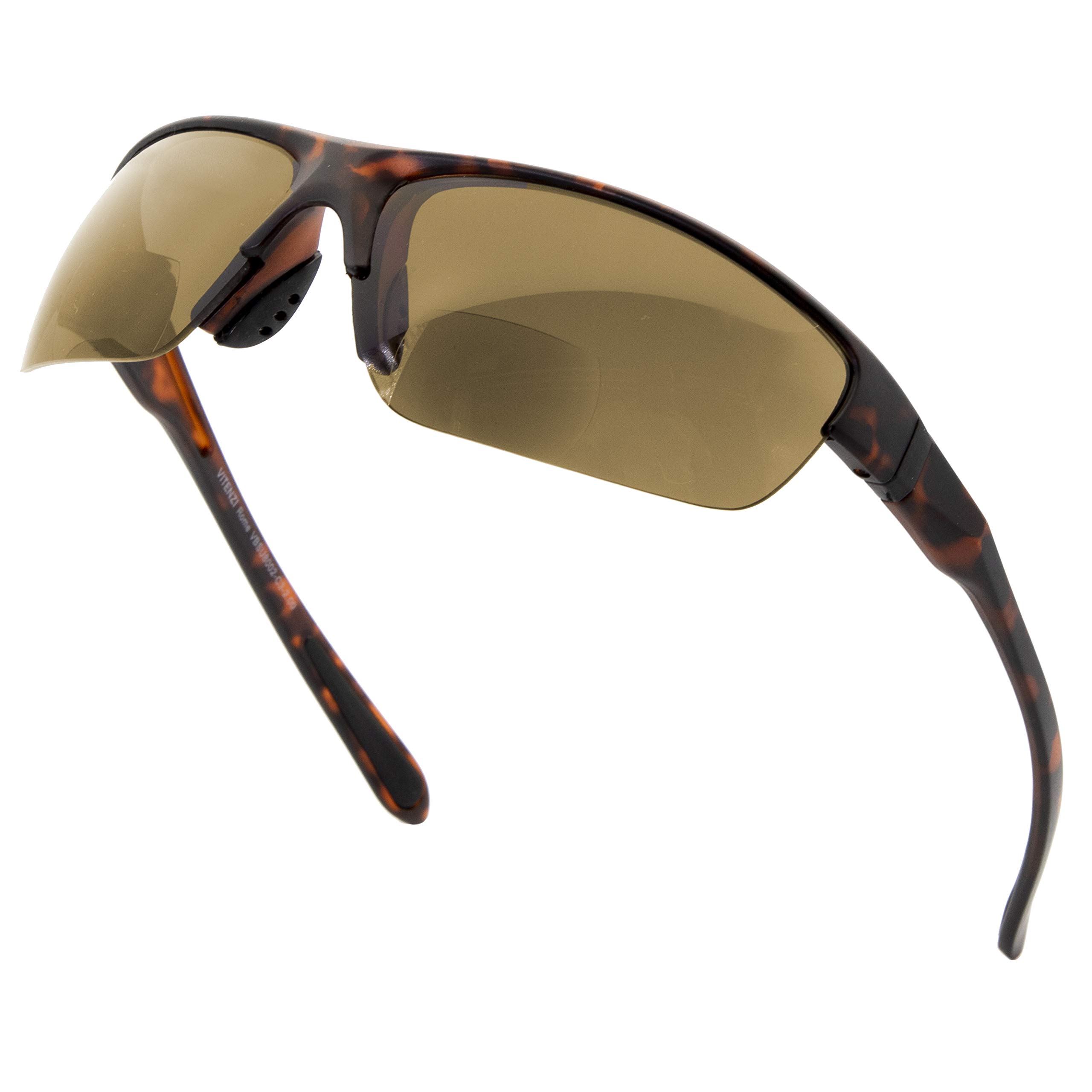 VITENZI Bifocal Sunglasses for Men & Women - Wrap Around Reading Glasses with Sun Tint & Readers - Rome Style - Perfect for Driving, Reading & Outdoor Activities