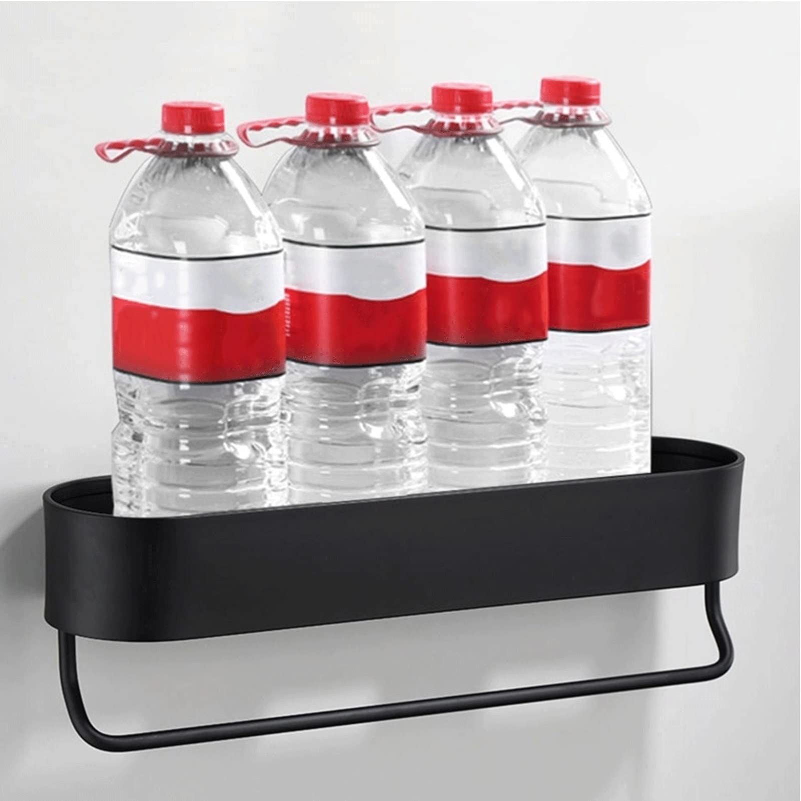 Stainless Steel Wall Mounted Towel Rack Holder - 30CM Black Bathroom & Kitchen Storage Organizer for Bath Towels, Hand Towels & Kitchen Linens