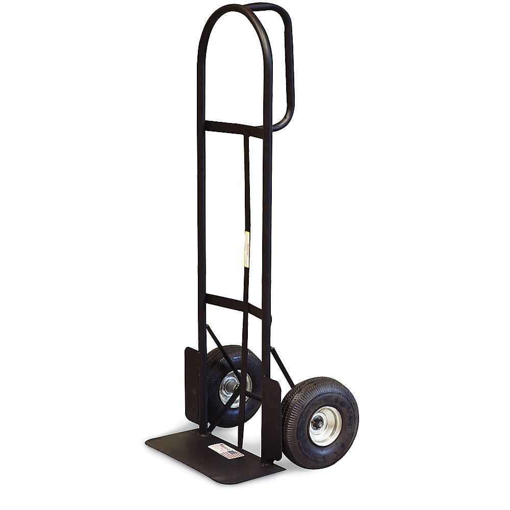 Milwaukee 30029 D-Handle Hand Truck with 18-Inch Steel Toe Plate & Air-Filled Tires - Heavy Duty Utility Cart for Moving Boxes, Appliances & Warehouse Equipment