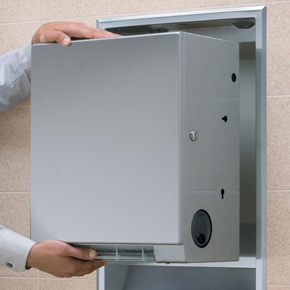 Bobrick B3961 50 ClassicSeries Paper Towel Dispenser Module - Satin Finish for Commercial Restrooms & Office Washrooms