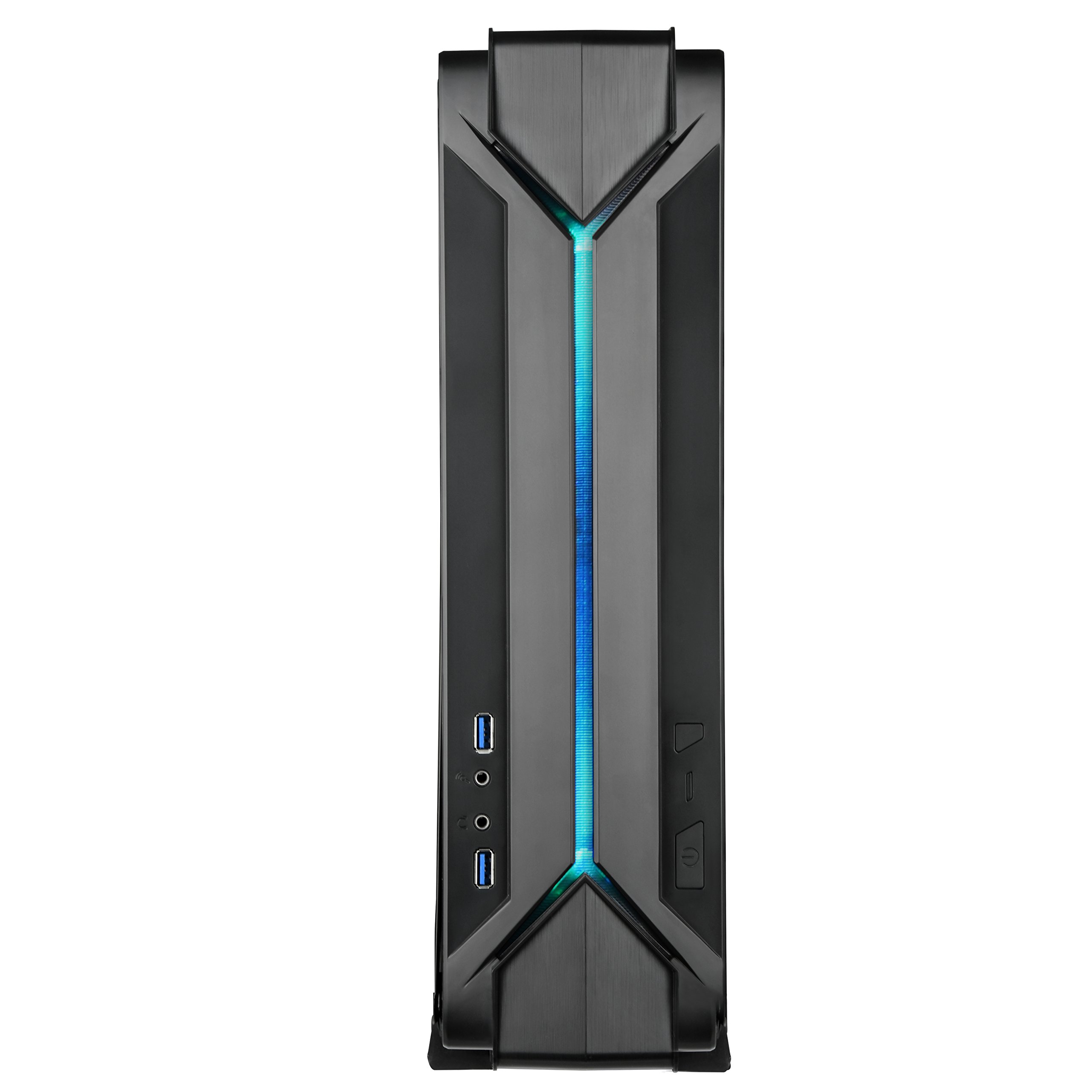 SilverStone Technology RVZ03B Slim Mini-ITX Computer Case with Integrated RGB Lighting - Compact Gaming PC Case for Home Theater & Small Space Setups