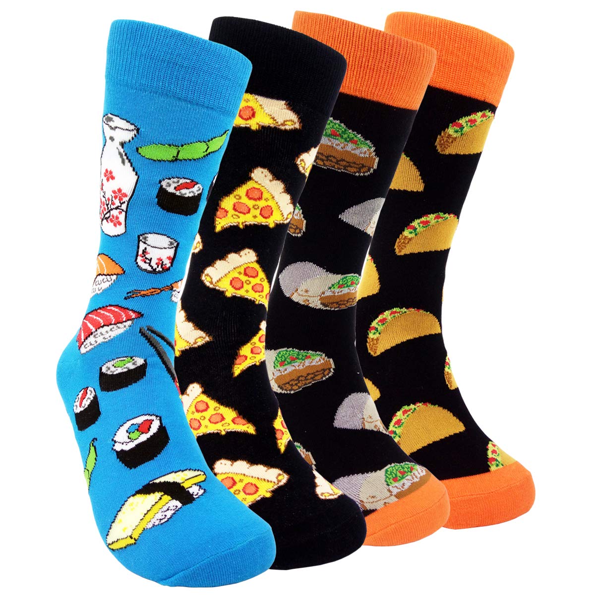 Funny Pattern Dress Socks for Men - Crazy Novelty Cotton Socks with Unique Designs - Perfect Gift for Him - Great for Office, Parties & Casual Wear