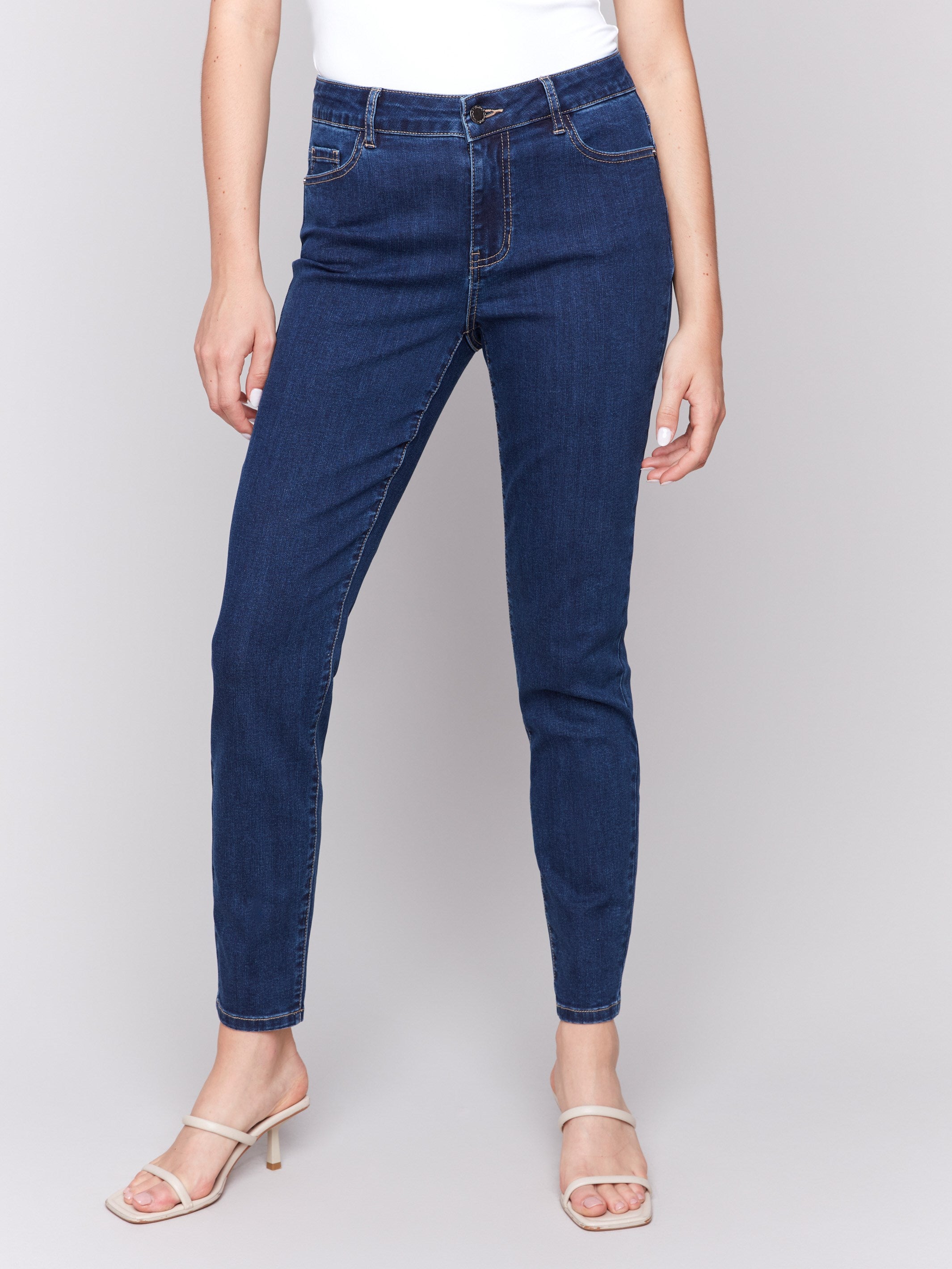 Carine Skinny Jeans for Women - High Waist Stretch Denim Pants in Indigo Blue | Perfect for Casual Wear, Office & Night Out
