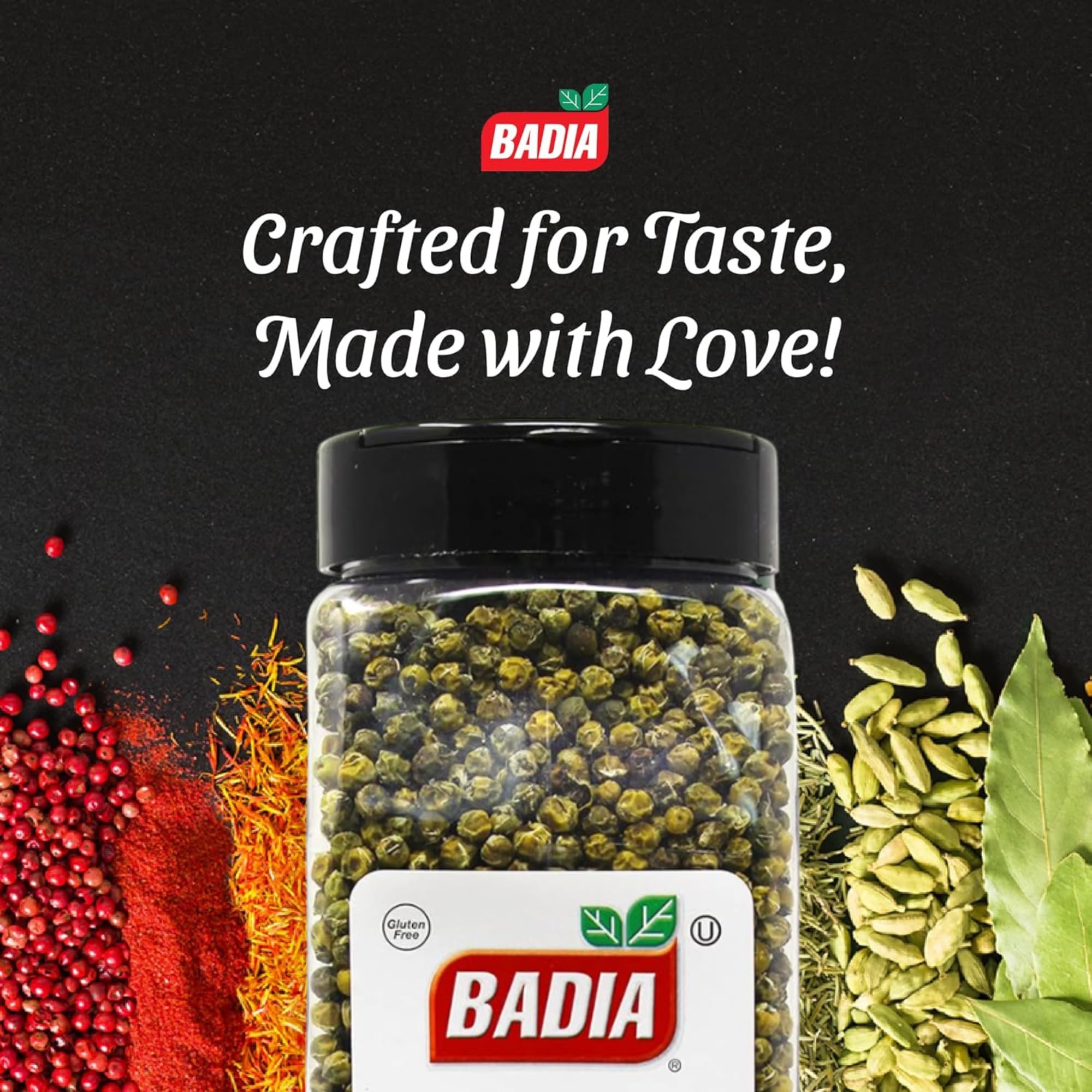 Badia Whole Green Peppercorns 9 oz - Premium Dried Green Peppers for Cooking, Pickling, Seasoning - Perfect for Stews, Sauces, Marinades & Gourmet Dishes