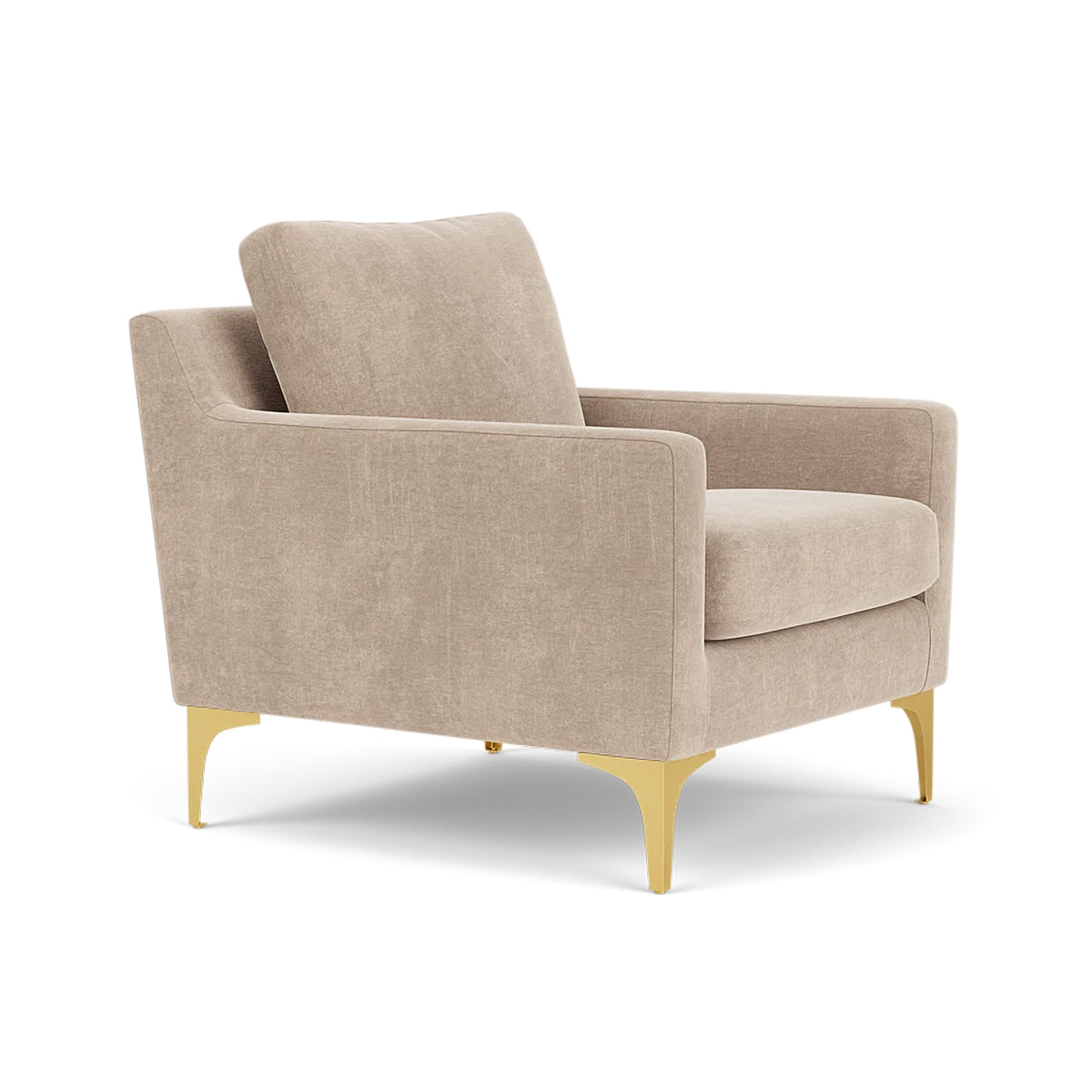 Astha Fabric Armchair - Modern Upholstered Accent Chair for Living Room, Bedroom & Office - Comfortable Lounge Chair with Soft Fabric & Sturdy Frame