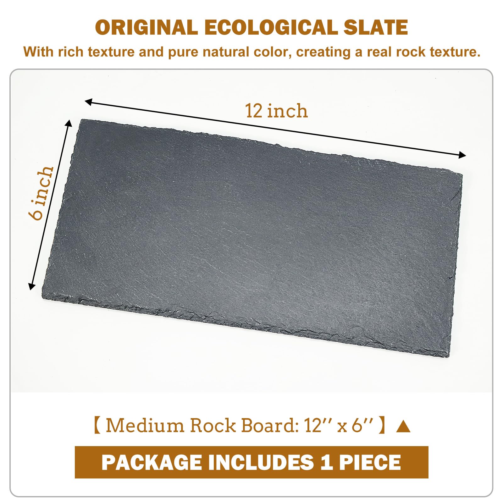 Natural Tortoise Habitat Basking Rock with Feeding Dish - Non-Slip Reptile Food Bowl for Bearded Dragons & Lizards - Medium Size Stone Slab for Nail Grinding & Moisturizing - Perfect for Desert Terrariums & Reptile Enclosures